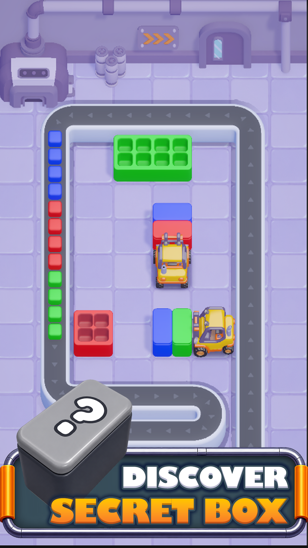 Mobile puzzle flow with clear visual feedback
